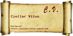 Czeller Vitus névjegykártya